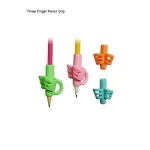 Three finger silicone Pen Grips Five colors mixing Student stationery writing posture corrector Pencil cover love writing