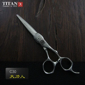 Titan hair scissors  barber scissors damascus pattern professional scissors for hair cut
