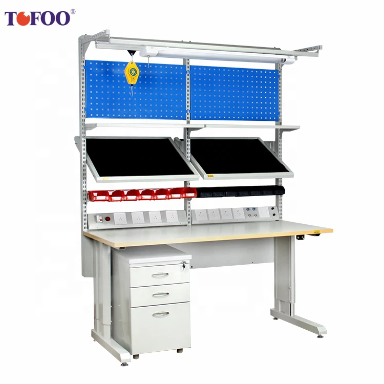 TOFOO Lab Bench Led Lighted inspection table/ electronic workbench