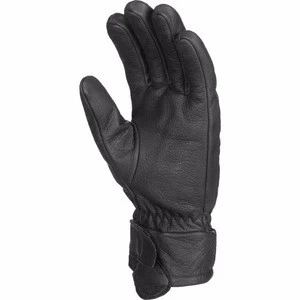 Top Quality Soft Feeling Mens Thinsulate Lining Black Winter Leather Sport Driving Gloves