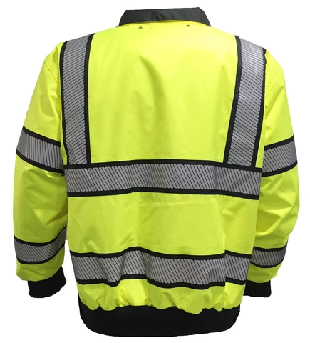 Topgear hi-vis yellow EN ISO 20471 custom mens parka workwear jacket uniforms workwear safety workwear clothing