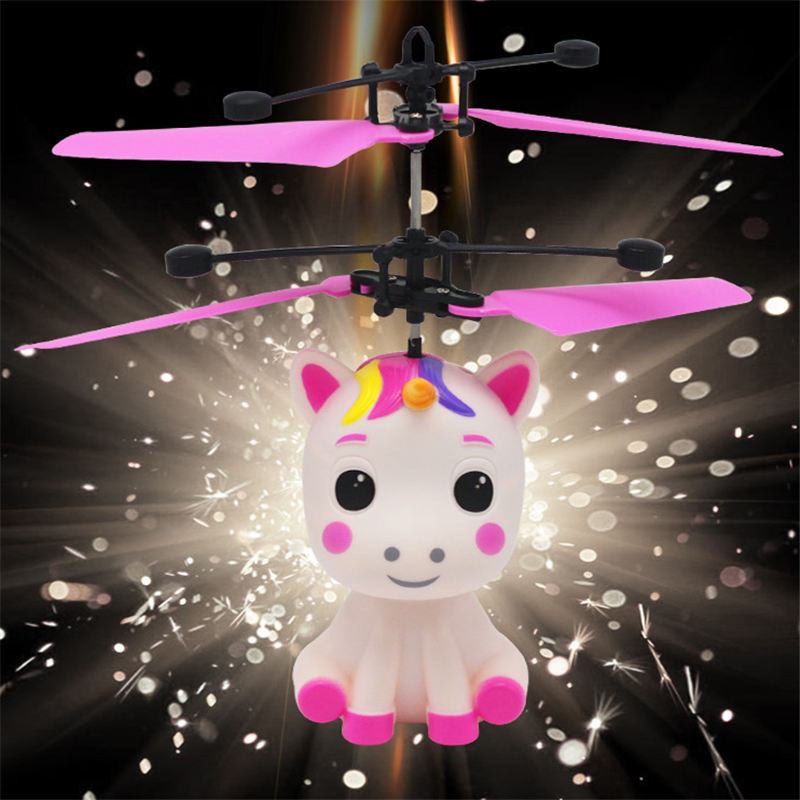 Toy Mini drone Of Unicorn Aircraft With Obstacle Avoidance And Infrared Gestures Sensing For Children Gifts