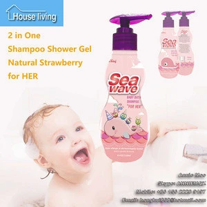 Transparent 2 in One Own Brand Shampoo Shower Gel for Baby Body Wash and Hair Care