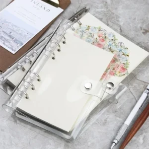 Transparent PVC Notebook Cover Coil Ring Binder Planner