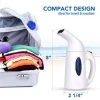 Travel Garment Steamer, Mini Handheld Steamer with Portable Ultra-Fast Heating Element and 130ML Capacity for all Fabric