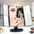 Import Tri-Fold illuminated Vanity Makeup Mirror with 3x/2x Magnification,LED light,Touch Screen, Battery and USB Powered, Pink from China