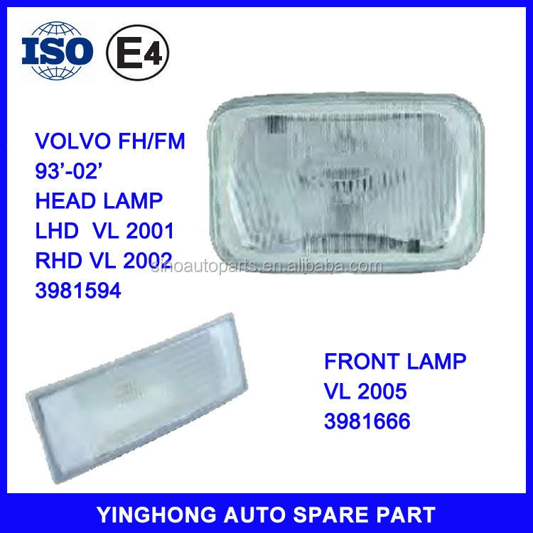 TRUCK HEAD LAMP LIGHT 3981594 FRONT LAMP 3981666 FOR VOLVO FH/FM 93-02