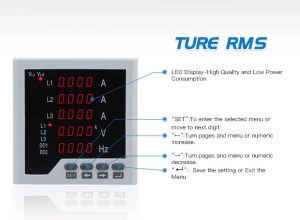 True RMS Digital current voltage frequency amp volt hz meter
