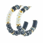 TTT Jewelry 8mm Beads Disc Beads Copper Sheet 4.85cm Earring Perimeter Heishi Earrings For Girls