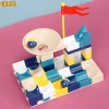 UKBOO 62 pcs Marble Tracks Plastic Playset Educational Marble Run Big Blocks Toys for Toddlers Toys
