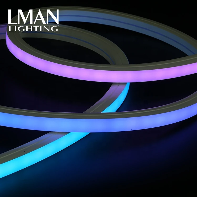 Ultra Slim outline decor IP65 waterproof multi color 16*16mm SMD5050 DC24V led neon flex strip