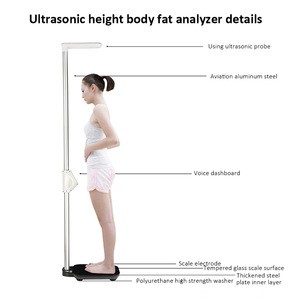 Ultrasonic Bluetooth Height And Weight Health Checking Body Fat Measuring Instrument Analyzer Scale Machine