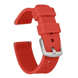 Universal Soft Silicone Quick Release Straps - Stainless Steel Buckle 16mm 18mm 20mm 22mm 24mm silicone strap