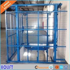 Upright lead rail hydraulic warehouse cargo lift price with 5% off