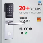 US Standard Mortise Intelligent Key Card Hotel Door Handle lock with management software system