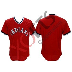 V Neck Customized Baseball Softball jersey