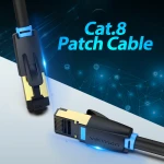 Vention CAT 8 Ethernet Cable High Speed SFTP Internet Network Flat Internet Cable RJ45 Connector for Router Modem