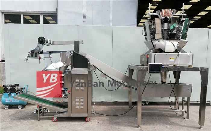 Vertical chips Packing machine YB-300LD  500g Multihead Weigher automatic granule packaging machine