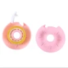 VF-1102     Creative cartoon stationery, portable donut tape holder, invisible tape cutter with small tape inside