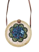 Vintage Handmade Womens Tote Bag Seagrass Rattan Wooden Handmade Woven Ethnic Style Bag with Strap Best Price from Vietnam