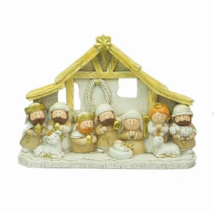 vintage nativity scene resin home decoration
