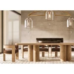 Wabi-Sabi  Complete Dinning Room Furniture Solid Wood Dining Tables Set Nordic Modern Dining Table And Chair Combination