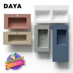 Wall-hung and Cabinet Rectangle Wash Basins Hair Washing Basin Bathroom Vanities