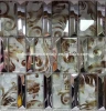 wall paper flower pattern crystal glass tile mosaic--wall paper glass tile