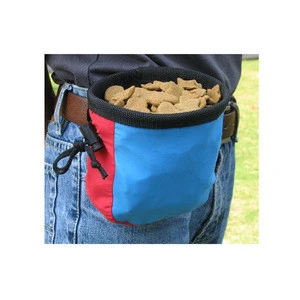 Waterproof blue oxford outdoor dog training treat bag