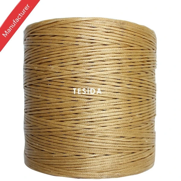 Waxed polyester stitching thread for leather shoes