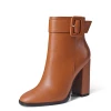 WETKISS Factory Custom Large Size 34-43 Women Shoes High Block Heel Boots Women Shoes Ankle Boots Wholesale