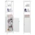 Import White Floor Cabinet Multifunctional Wooden Shelf Bathroom Single Cabinet Vertical Storage Cabinet 3 Shelves from China