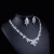 Import White Gold Plated Cubic Zirconia Floral Design Zircon CZ Necklace &amp; Earring Wedding Bridal Jewelry Sets from China