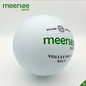 White Natural rubber waterproof soft beach playing  rubber volleyball balls