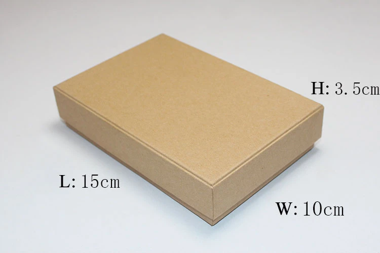 Wholesale 10x15 Bracelet Rings Watch Earring Set Jewelry Boxes Brown Craft Paper Box