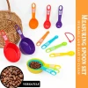 Wholesale 12 Pcs Colorful Plastic Measuring Cups And Spoons Set Kitchen Measuring Tools High Quality Portable For Baking
