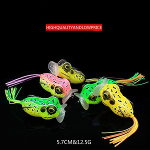 Wholesale 50mm 12.5g fishing lure soft frog floating lures rubber frog bait topwater frog