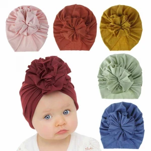 Wholesale baby girl cotton fashion turban headbands hair accessory