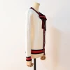 Wholesale Cardigan Striped Edges with Butterfly Knot Ladies Winter Sweater