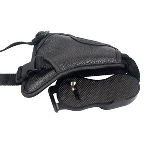 Wholesale cheap high quality black PU leather camera grip hand wrist strap for camera