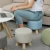 Import Wholesale cotton ottoman fabric small stool solid wood household shoes shelf stool home bedroom modern simple sofa bench from China