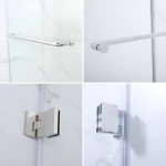 wholesale high quality folding tempered glass bathroom bath door shower bathtub screen