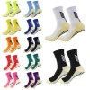Wholesale Jacquard Embroidered Sports Socks for Men Women Custom Logo Grip Design Crew Style for Football/Soccer Summer Season