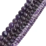 wholesale light natural  round loose gemstone amethyst