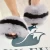 Import Wholesale luxury designer fur slippers fluffy real big fox raccoon big fur sandals and slippers women fur slippers from China
