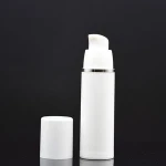 Wholesale Luxury Skin Care Cosmetic White Airless Dispenser Pump Bottles 30ml