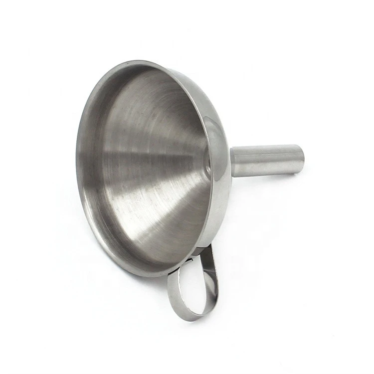 Wholesale Mini Stainless Steel Kitchen Baking Coffee Flask Funnel Canning Funnel with Handle