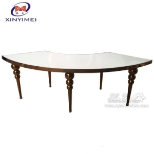 Wholesale Morden Design Dining Room Furniture Banquet Event Party Wedding Marble Top Stainless Steel Dining Table