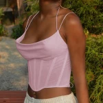 Wholesale New Style Fish Bone Slim-fitting Lace Hollow Tube Top