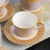Import Wholesale Office Household Turkish/British Gold Bone China Traditional 15PCS Luxury Coffee and Tea Set from China